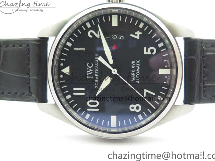 MIROTIME 0723 Affordable Mark XVII IW326501 FKF 1:1 Best Edition Black Dial on Black Leather Strap 7131